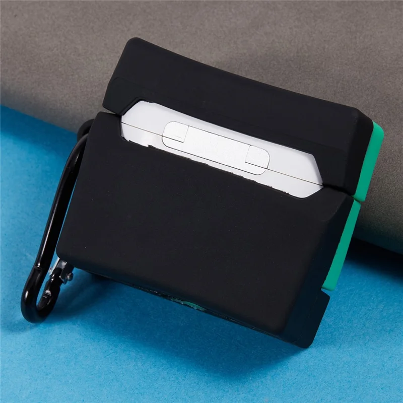 For Apple AirPods 3 Bluetooth-compatible Earphones Silicone Cover Green Camera Protective Case with Carabiner