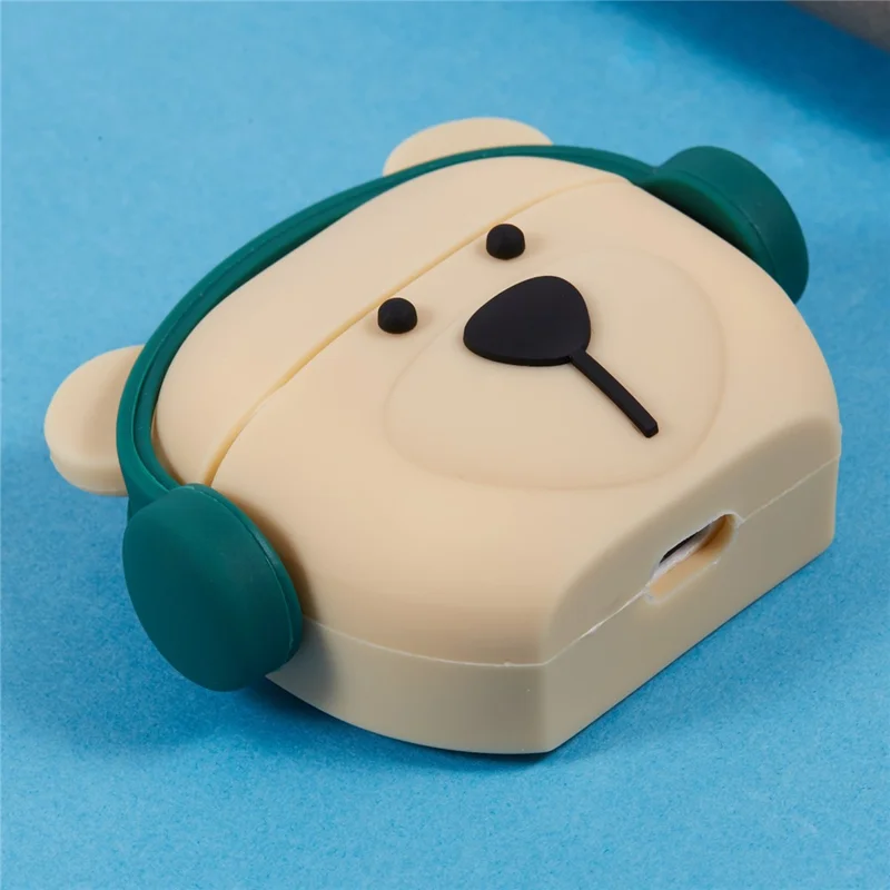 Para Apple AirPods 3 Fones de Ouvido Bluetooth Capa de Silicone Protetora de Headset Urso com Mosquetão