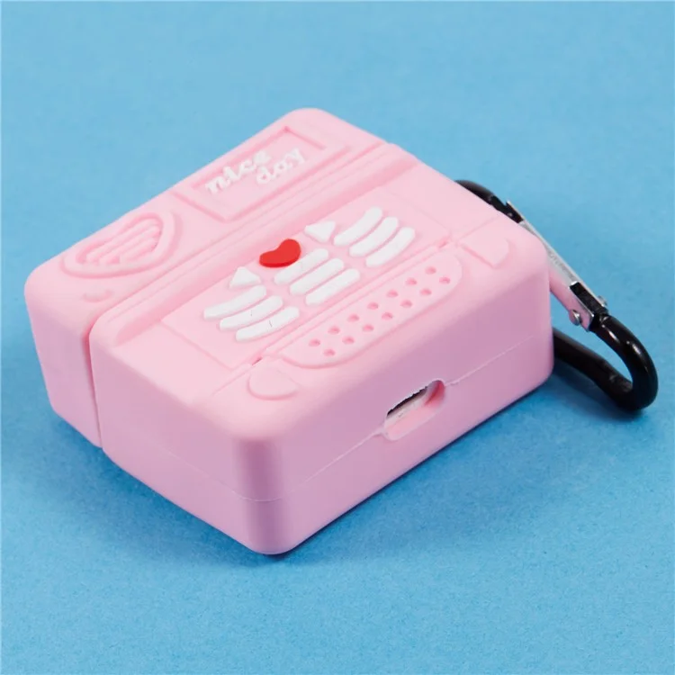 For Apple AirPods 3 Bluetooth-compatible Earphones Silicone Cover Pink Cellular Phone Protective Case