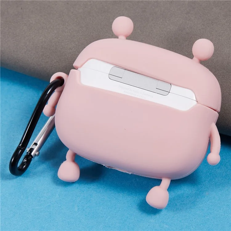 Para Apple AirPods Pro Silicone Cover Bubble Fidget Stress Relief Frog Protective Case - Pink
