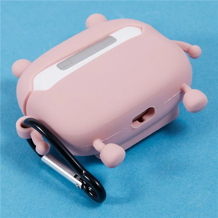 Para Apple AirPods Pro Silicone Cover Bubble Fidget Stress Relief Frog Protective Case - Pink