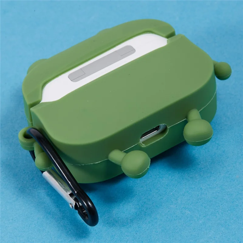 Pour Apple AirPods Pro Écouteurs Bluetooth Silicone Couvre Bouche Saucisse Grenouille Étui de Protection - Vert