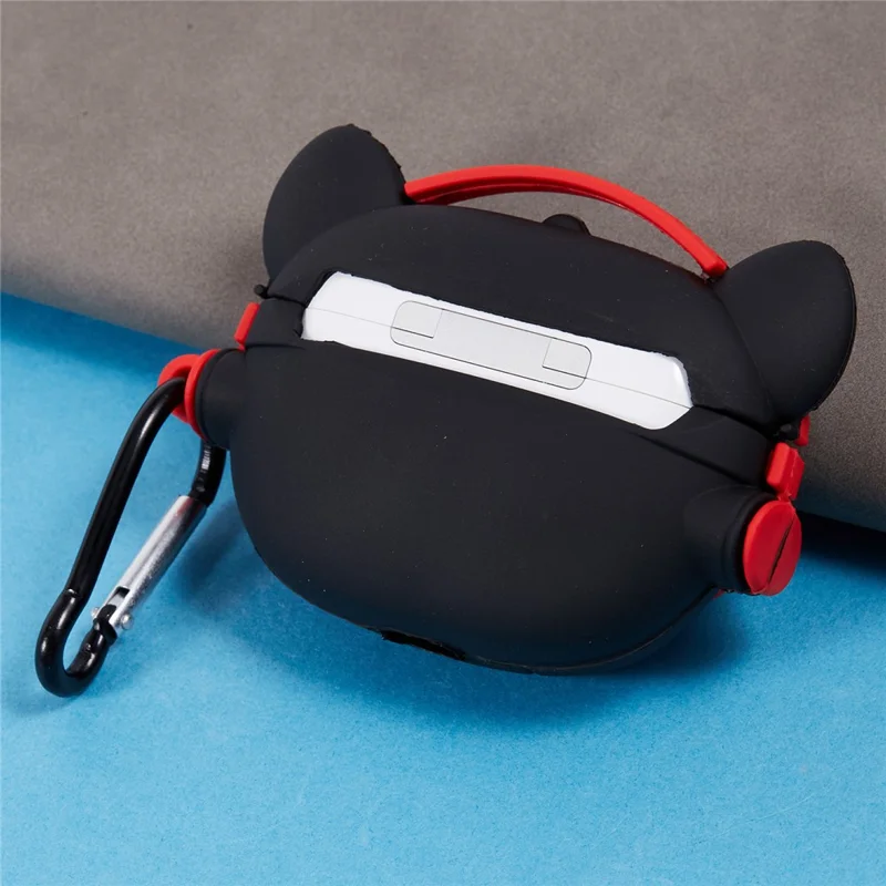 For Apple AirPods Pro Bluetooth-compatible Earphones Silicone Cover Headset Dog Protective Case with Carabiner