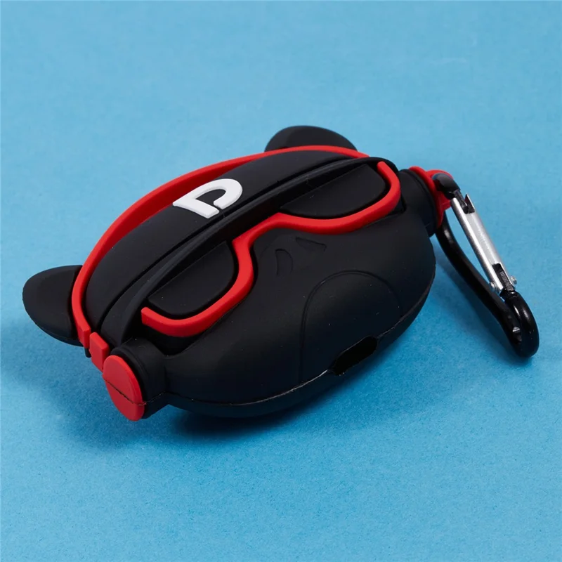 For Apple AirPods Pro Bluetooth-compatible Earphones Silicone Cover Headset Dog Protective Case with Carabiner
