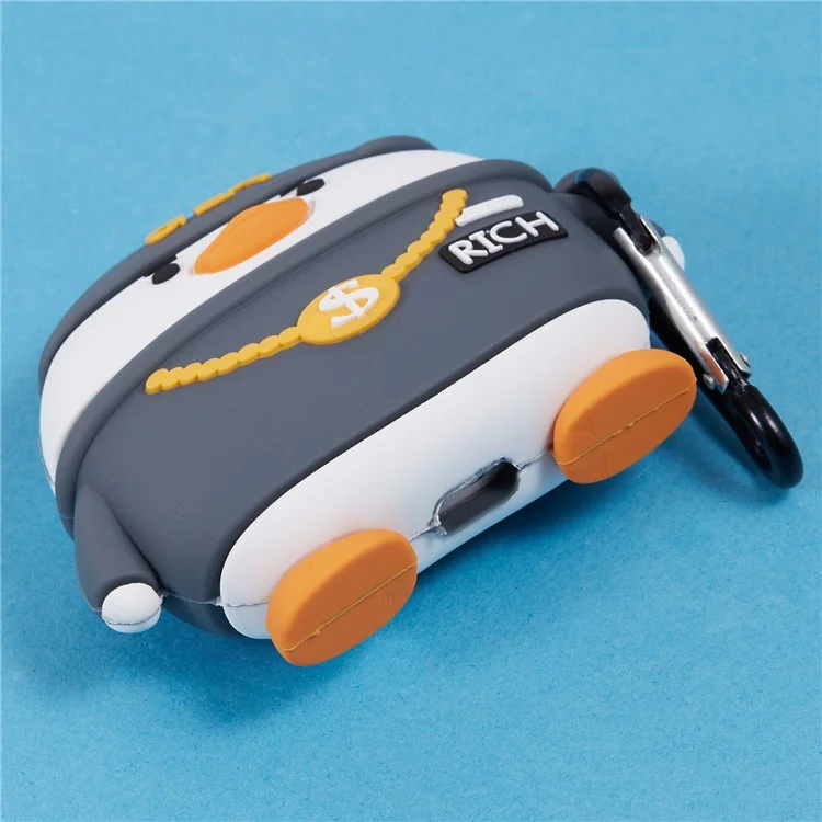 For Apple AirPods Pro Bluetooth-compatible Earphones Silicone Cover Hip Hop Duck Protective Case