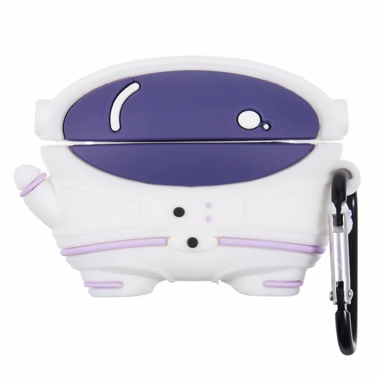 Para Apple AirPods Pro Fones de Ouvido Bluetooth Capa Protetora de Silicone Astronauta com Mosquetão