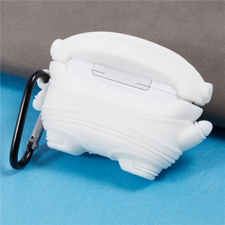 Para Apple AirPods Pro Fones de Ouvido Bluetooth Capa Protetora de Silicone Astronauta com Mosquetão