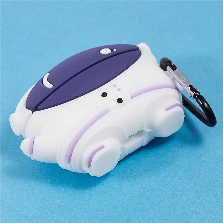Para Apple AirPods Pro Fones de Ouvido Bluetooth Capa Protetora de Silicone Astronauta com Mosquetão