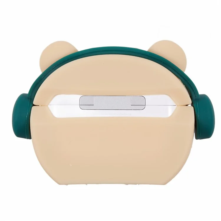 For Apple AirPods Pro Bluetooth-compatible Earphones Silicone Cover Headset Bear Protective Case with Carabiner