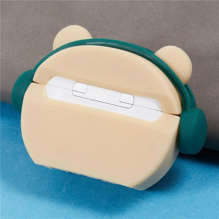 For Apple AirPods Pro Bluetooth-compatible Earphones Silicone Cover Headset Bear Protective Case with Carabiner