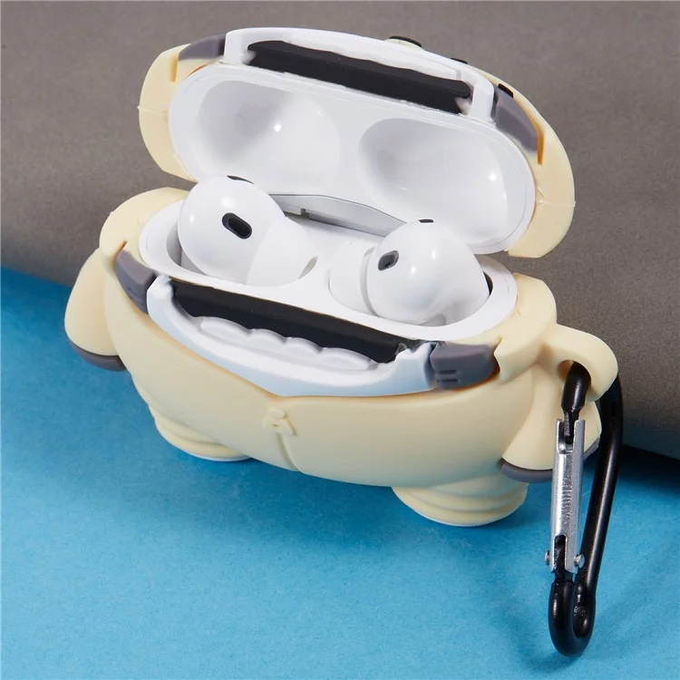 Custodia in silicone per Apple AirPods Pro, cover anti-pioggia con design di uno squalo, per auricolari Bluetooth