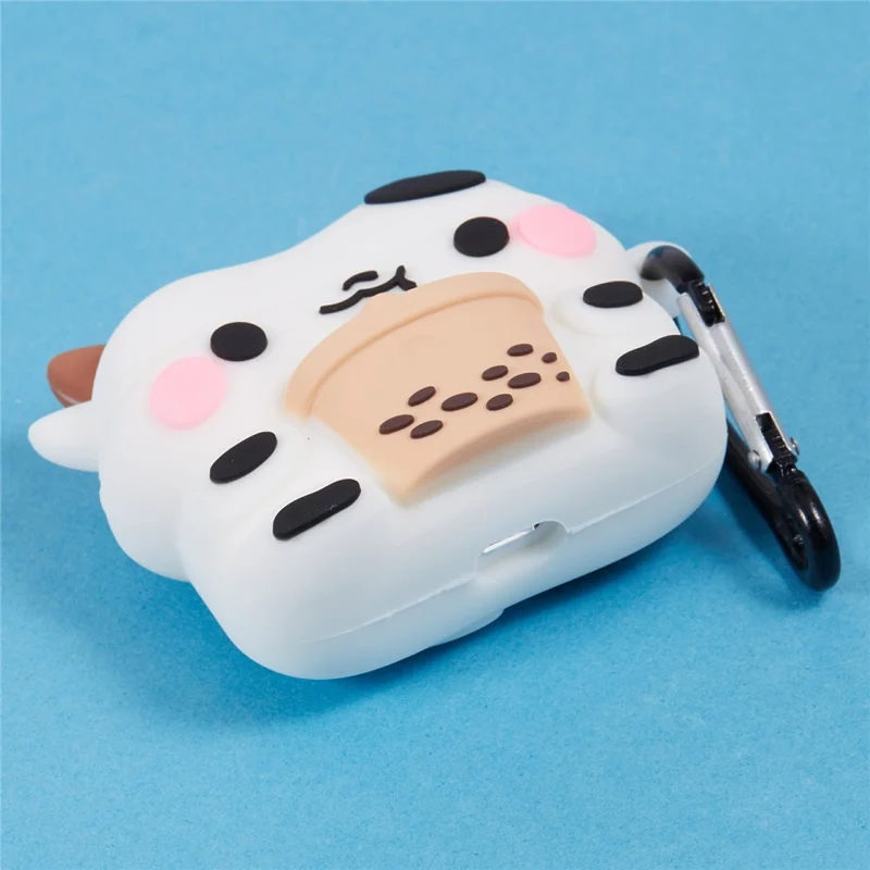 For Apple AirPods 3 Silicone Cover Milk Tea Cow Bluetooth-compatible Earphones Protective Case