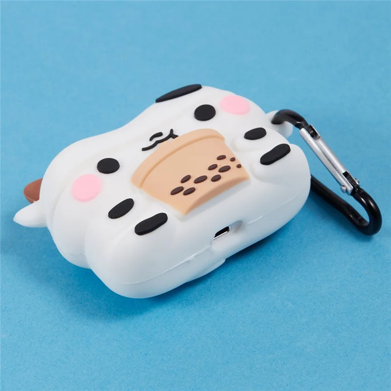 Custodia in silicone per Apple AirPods Pro, mucca con tè al latte, protezione per cuffie Bluetooth