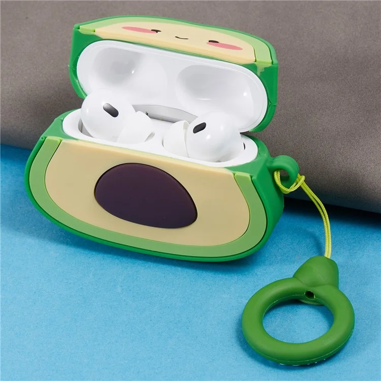 Per Apple AirPods Pro Bluetooth Earphones Custodia Protettiva in Silicone a Forma di Avocado Cartoon
