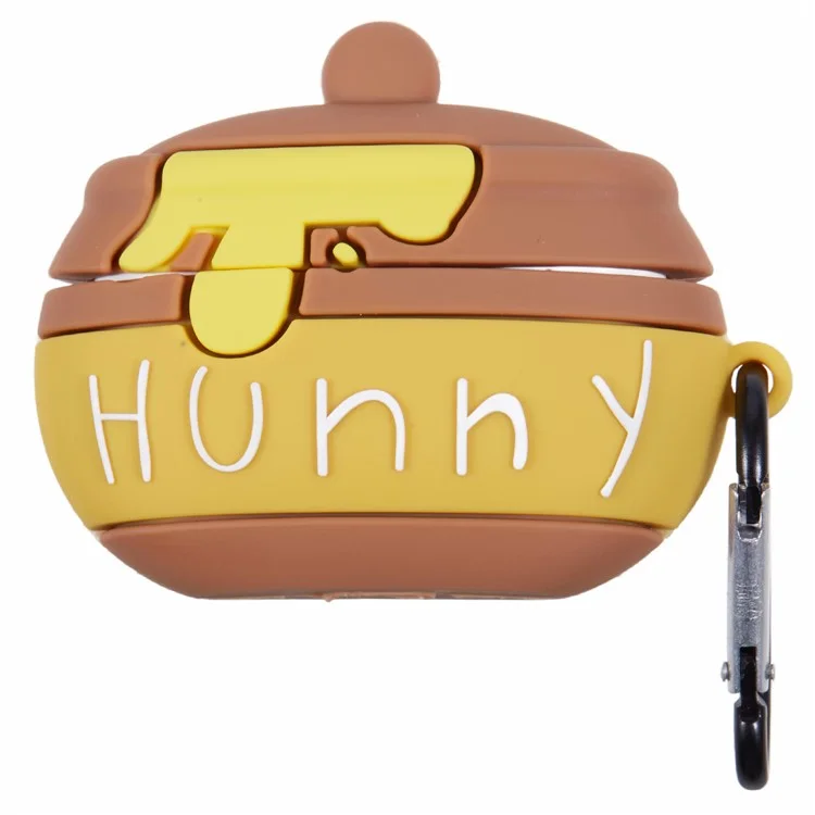 For Apple AirPods Pro Bluetooth-compatible Earphones Silicone Cover Honey Pot Protective Case with Carabiner