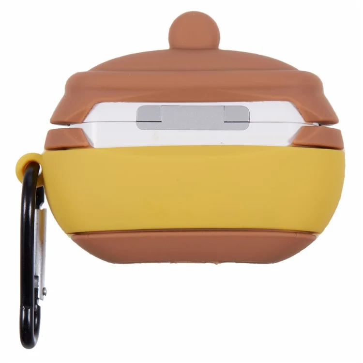 For Apple AirPods Pro Bluetooth-compatible Earphones Silicone Cover Honey Pot Protective Case with Carabiner