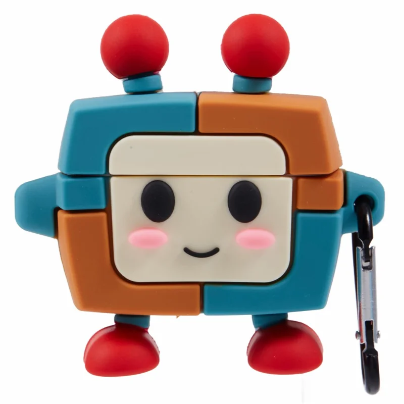 Para Apple AirPods Pro Bluetooth Earphones Silicone Cover Colorful Robot Protective Case with Carabiner