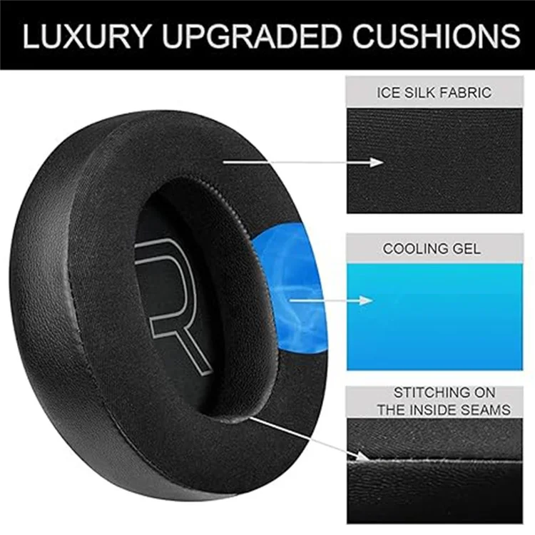 Per Dell Alienware AW510H / AW310H Gaming Headset Cooling Gel + Memory Foam Ear Cushions con Crowbar