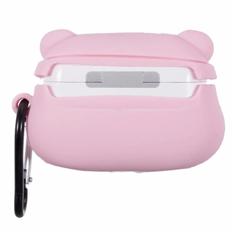 Para Apple AirPods Pro Fones de Ouvido Bluetooth Capa de Silicone Protetora de Cabeça de Porco com Mosquetão