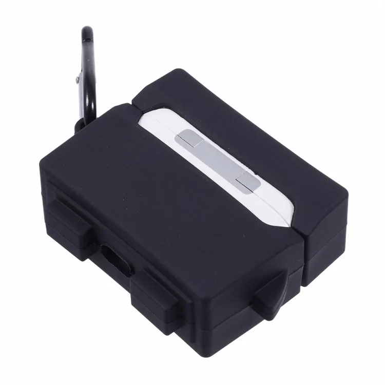 Para Apple AirPods Pro Bluetooth Earphones Silicone Cover Black Robot Protective Case