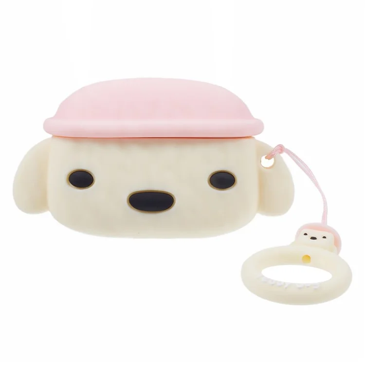 Per Apple AirPods Pro Bluetooth Earphones Silicone Cover Teddy Protective Case - Beige