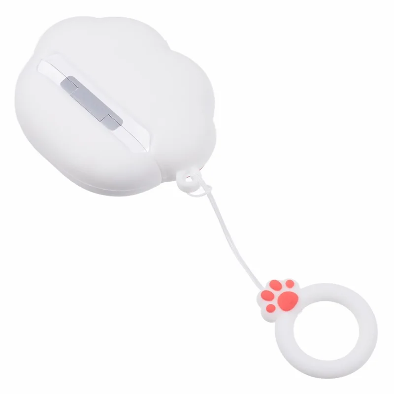For Apple AirPods Pro Bluetooth-compatible Earphones Silicone Cover Cat Claws Protective Case - White
