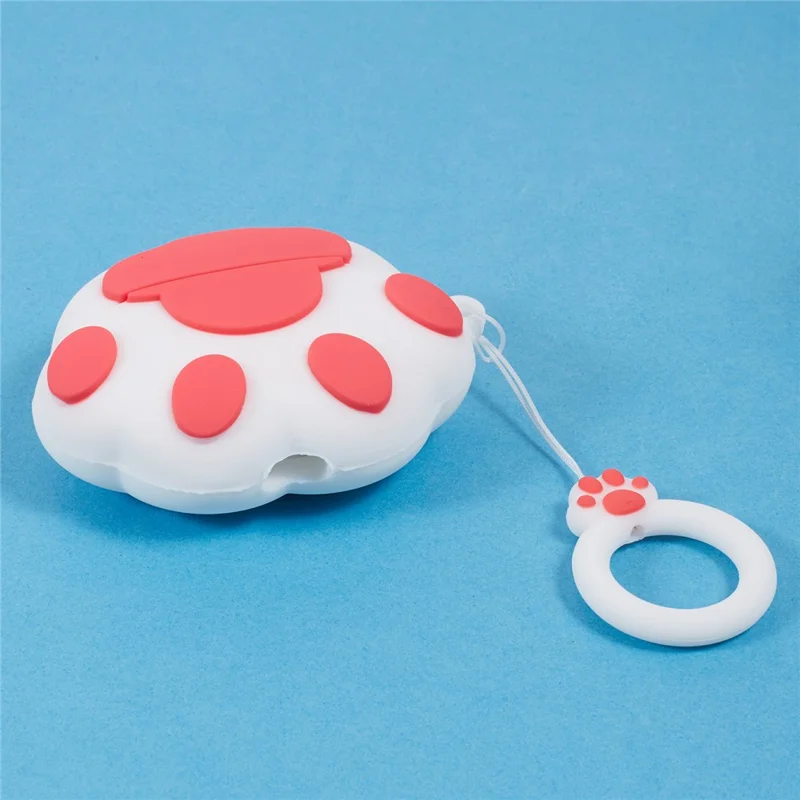 For Apple AirPods Pro Bluetooth-compatible Earphones Silicone Cover Cat Claws Protective Case - White