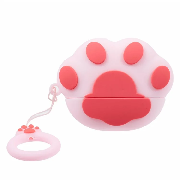 Per Apple AirPods Pro Auricolari Bluetooth Cover Silicone Artigli di Gatto Custodia Protettiva - Rosa