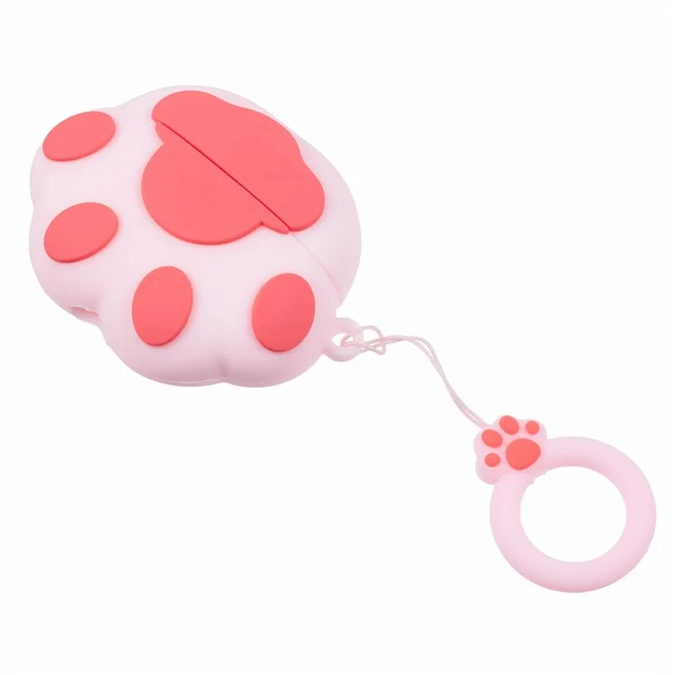 Per Apple AirPods Pro Auricolari Bluetooth Cover Silicone Artigli di Gatto Custodia Protettiva - Rosa
