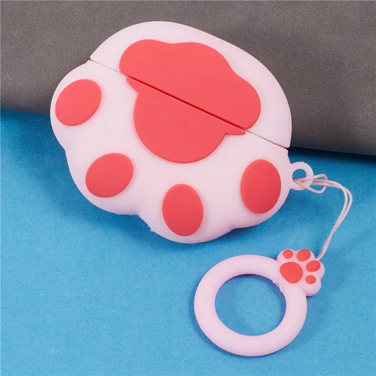 Per Apple AirPods Pro Auricolari Bluetooth Cover Silicone Artigli di Gatto Custodia Protettiva - Rosa