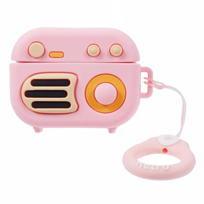 For Apple AirPods Pro Bluetooth-compatible Earphones Silicone Cover Speaker Shape Protective Case - Pink