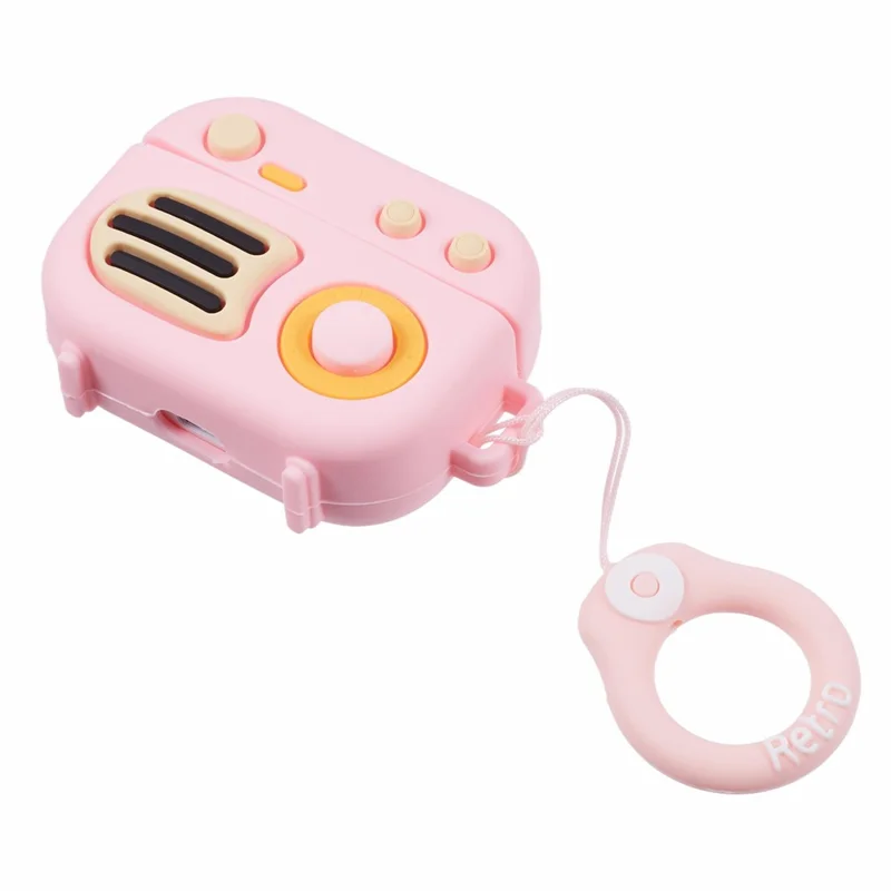 For Apple AirPods Pro Bluetooth-compatible Earphones Silicone Cover Speaker Shape Protective Case - Pink
