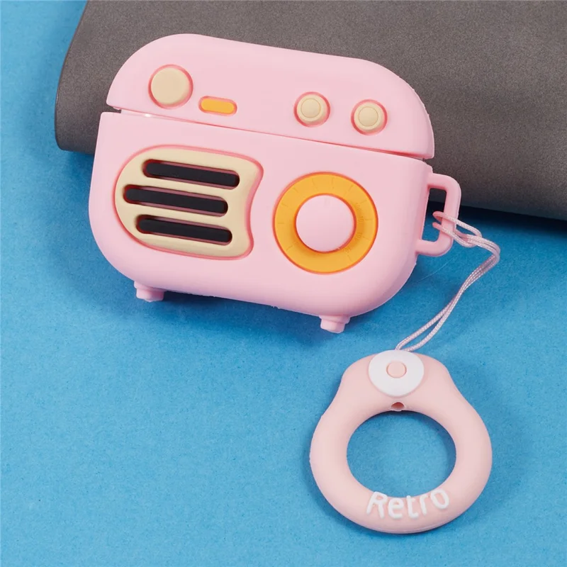 For Apple AirPods Pro Bluetooth-compatible Earphones Silicone Cover Speaker Shape Protective Case - Pink