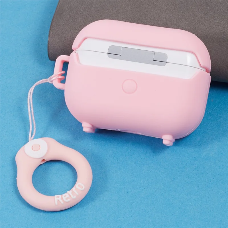 For Apple AirPods Pro Bluetooth-compatible Earphones Silicone Cover Speaker Shape Protective Case - Pink