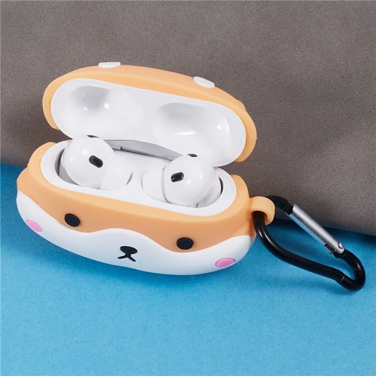 For Apple AirPods Pro Bluetooth-compatible Earphones Silicone Cover Shiba Inu Shape Protective Case