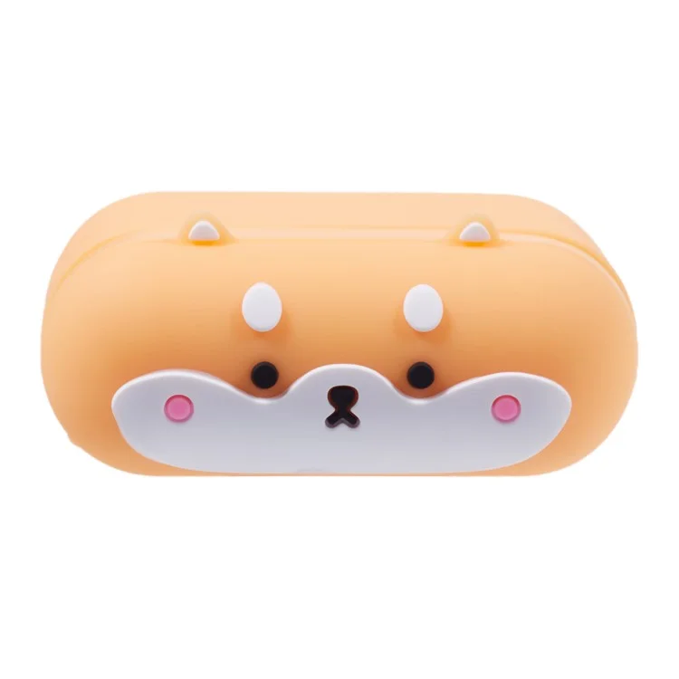 Per Apple AirPods Pro Custodia in silicone Shiba Inu Design Copertura per auricolari Bluetooth con moschettone