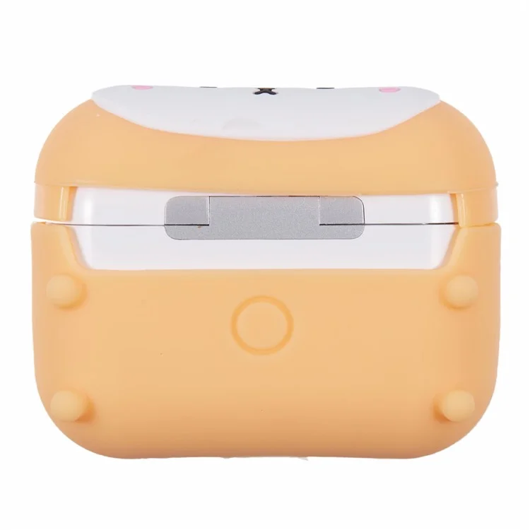 Per Apple AirPods Pro Custodia in silicone Shiba Inu Design Copertura per auricolari Bluetooth con moschettone