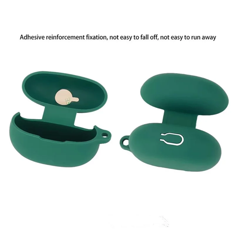 For Honor LCHSE X7i Case Bluetooth-compatible Earphone Silicone Cover with Anti-Lost Buckle - Blackish Green