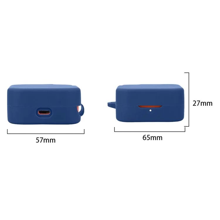 For Nothing CMF Buds Pro 2 Case Bluetooth-compatible Earphone Silicone Cover with Anti-Lost Buckle - Dark Blue