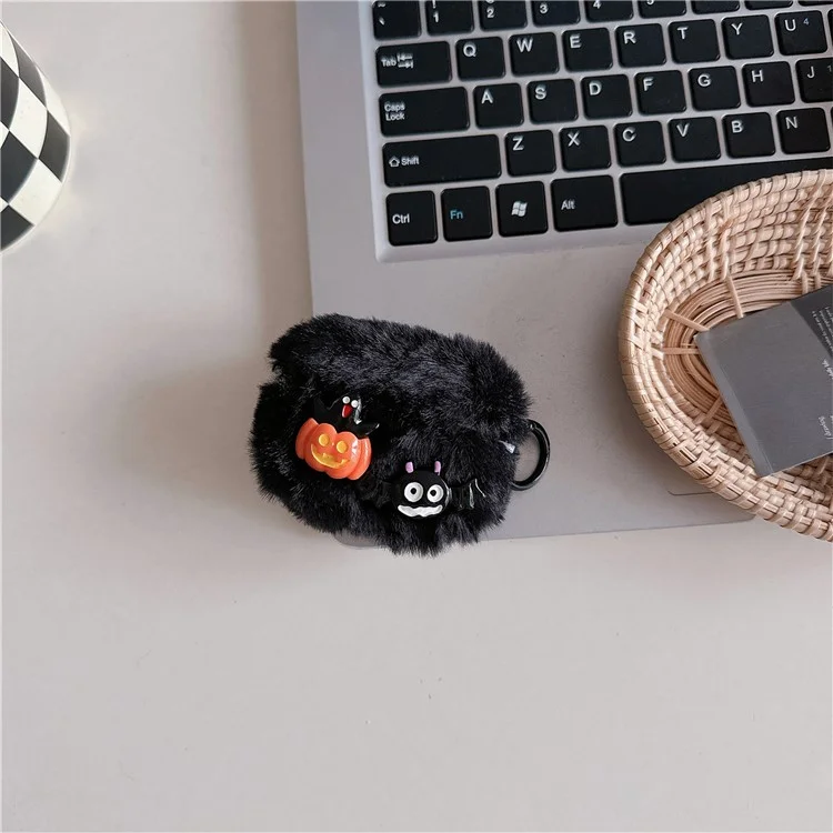 Para Apple AirPods 3 Case Halloween Pumpkin Bat Tpu Top Com Fivela de Anel
