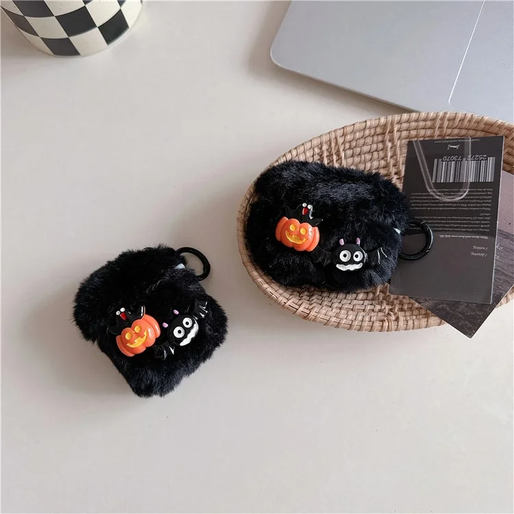 Para Apple AirPods 3 Case Halloween Pumpkin Bat Tpu Top Com Fivela de Anel