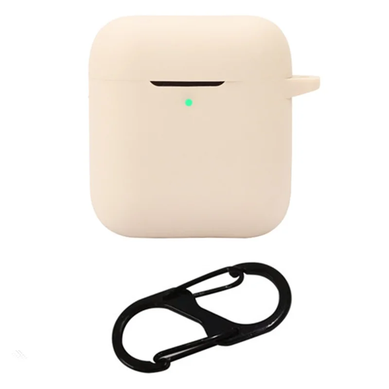 For Marshall Minor III True Wireless Headphones Case Scratch Proof Silicone Cover with Buckle - Beige