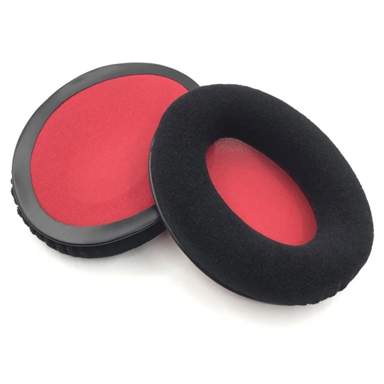 1 paire pour HyperX Cloud II / Alpha S / Stinger / Flight Casque d'écoute Oreillettes Velours+Mousse - Rouge