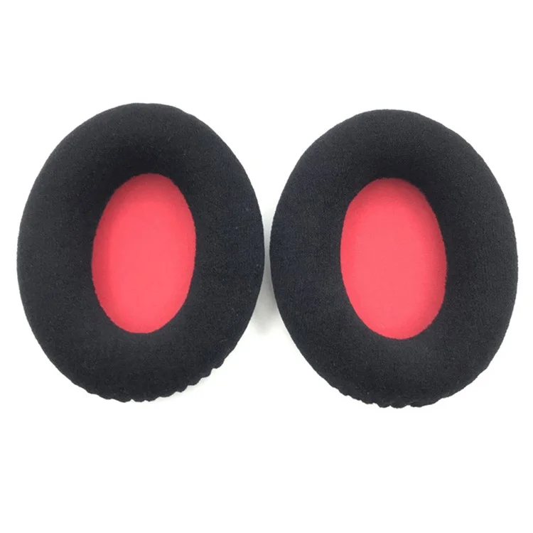 1 paire pour HyperX Cloud II / Alpha S / Stinger / Flight Casque d'écoute Oreillettes Velours+Mousse - Rouge