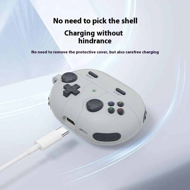 For Huawei FreeBuds Pro 3 Case Game Console Design Liquid Silicone Earbuds Cover with Carabiner - Baby Blue