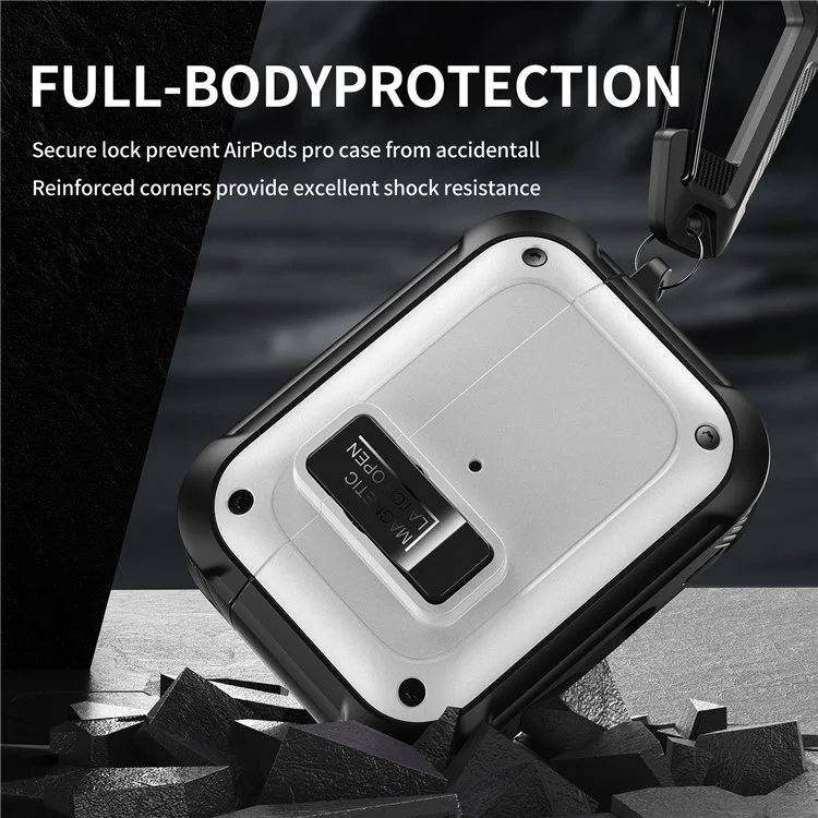 Para Apple AirPods 3 Case Compatível Com MagSafe TPU+PC Automatic Open Earphone Tampa - Branco de Marfim