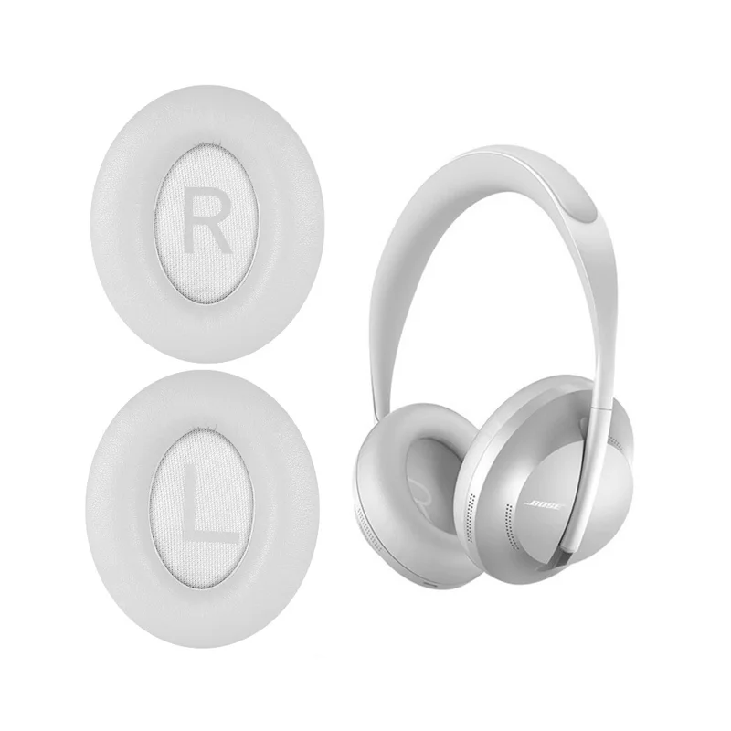 For Bose 700/NC700 Bluetooth-compatible Headphone 1 Pair Replacement Protein Leather Earpads Ear Cushions - White