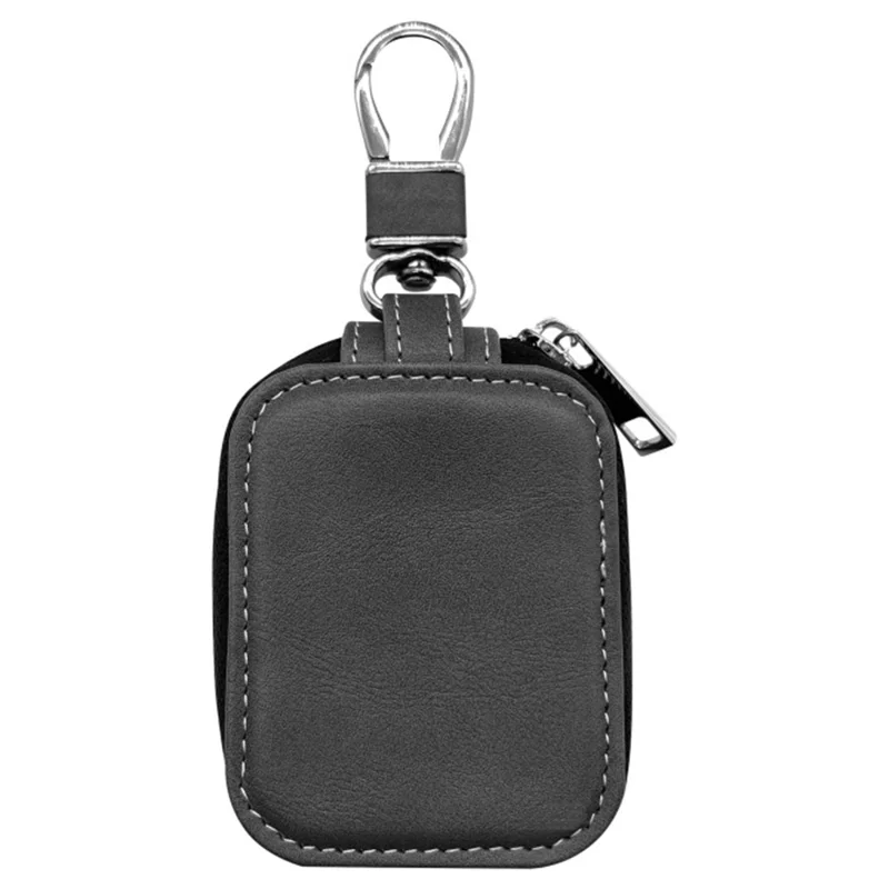 For Apple Series Earbud Storage Case Vertica PU Leather Skin-Touch Earphones Carrying Bag, Size: L - Black