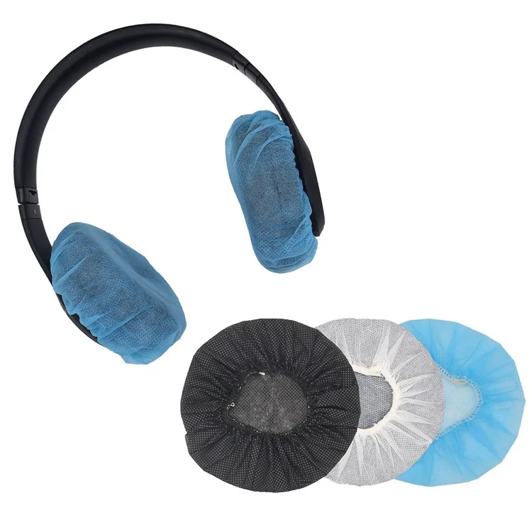 100Pcs 10-13cm Headphone Ear Covers Disposable Sanitary Non-Woven Earpad Covers - White