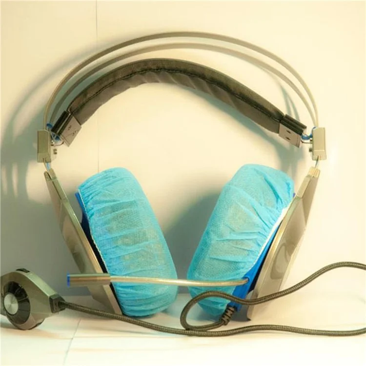100Pcs 10-13cm Headphone Ear Covers Disposable Sanitary Non-Woven Earpad Covers - White